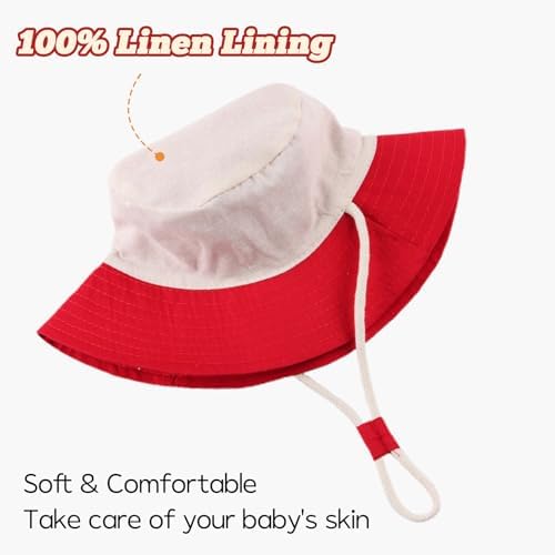 Bamery Baby Toddler Girls Bucket Hat Newborn Sun Hats - Image 5