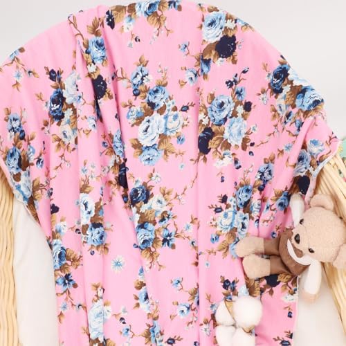 DRESHOW BQUBO Baby Girl Newborn Floral Receiving Blankets - Image 7