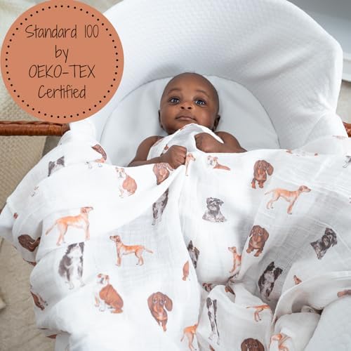LollyBanks Baby Blankets 2 Pack, 100% Organic Cotton Muslin Swaddle Blankets - Image 7