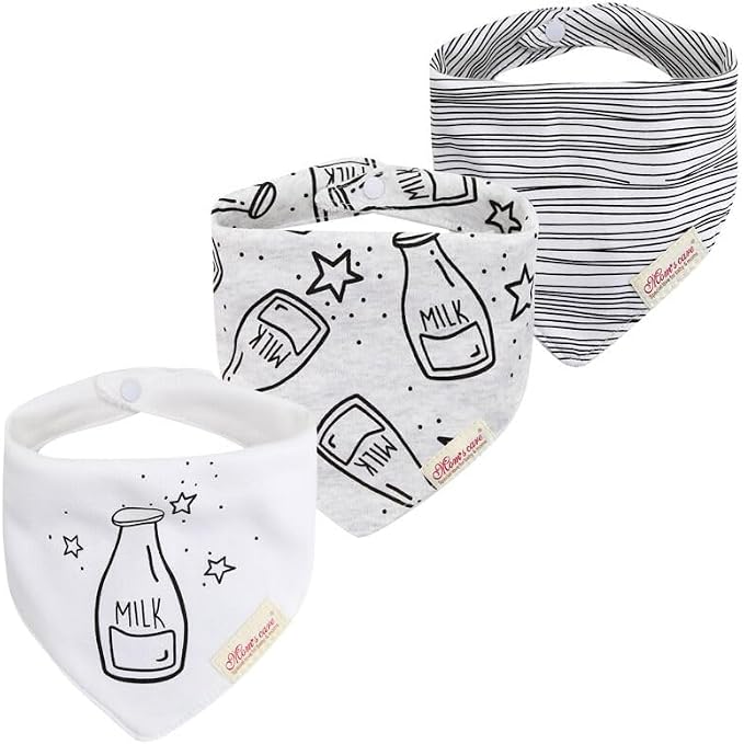 JN&LULU 3 Pack Newborn Baby Bibs Bandana Drool Bibs by JNLULU