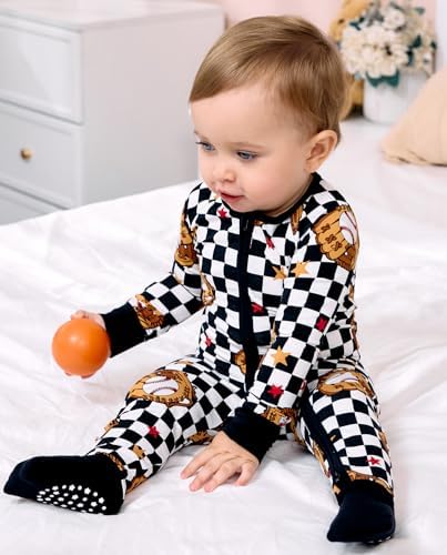 babee Reshinee Bamboo Viscose Baby Footie Pajama, Zipper Sleeper Boys Girls - Image 5