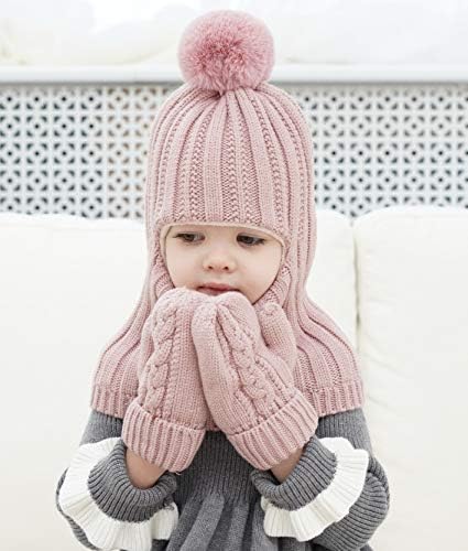 Baby Winter Hat Scarf Set, Unisex Infant Toddler Kids Hat Scarf - Image 5