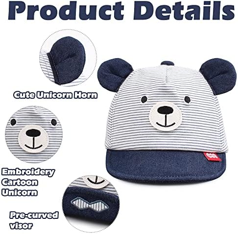 JANGANNSA Baby Duck Cap Infant Kids Sun Hat Bear Cute Cartoon Caps Spring Summer - Image 4