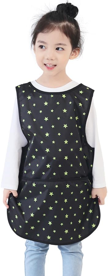 Kids Painting Apron – Waterproof Art Smock for Toddlers & Preschoolers, Messy Play, Baking, Crafts, Cooking, Mealtime