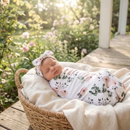 Floral Receiving Blankets for Baby Girls Swaddle Blanket - Image 6