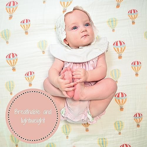 LollyBanks Baby Blankets 2 Pack, 100% Cotton Soft Muslin Swaddle Blanket - Image 2