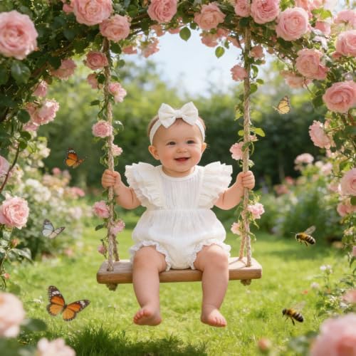 TITKKOP Ruffle Bubble Romper for Baby Girl | One-Piece Shorts Jumpsuit | Summer - Image 4