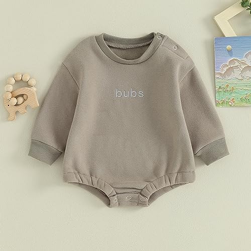 VISGOGO Newborn Infant Baby Boy Oversized Romper Sweater Bodysuits Coming Home - Image 2
