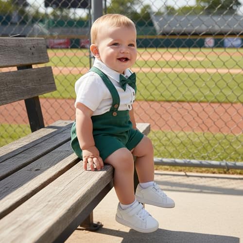 PUHHAPIEY Baby Boy Gentleman Wedding Outfit Dress Romper Suspender Pants | 0 3 - Image 2