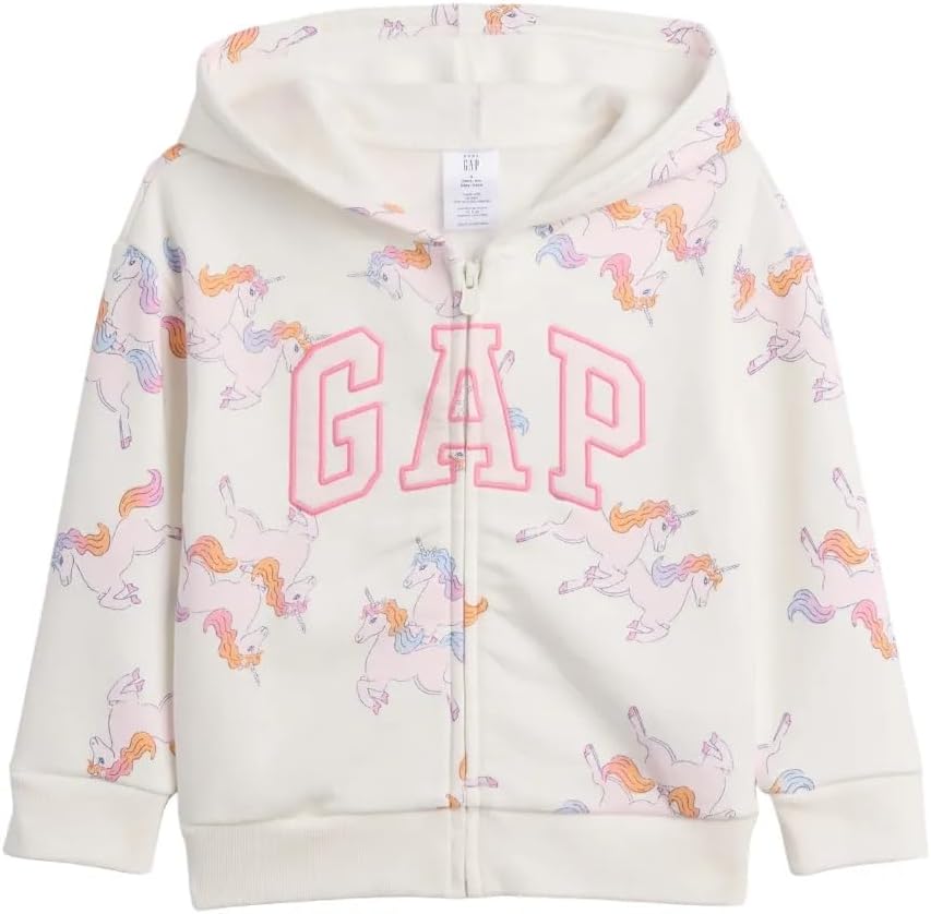 GAP Baby Girls' Logo Hoodie Hooded Full Zip Sweatshirt by GAP