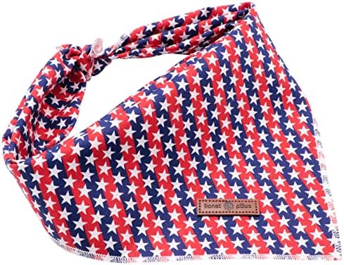 Lionet Paws Dog Bandana, 4th of July Fabric Dogs Kerchief - Image 3