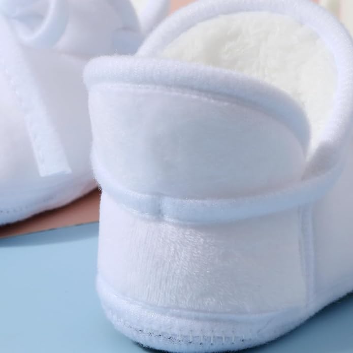 Baby Booties Newborn Fleece First Walking Shoes Non-Slip Sole Slippers Cozy - Image 3