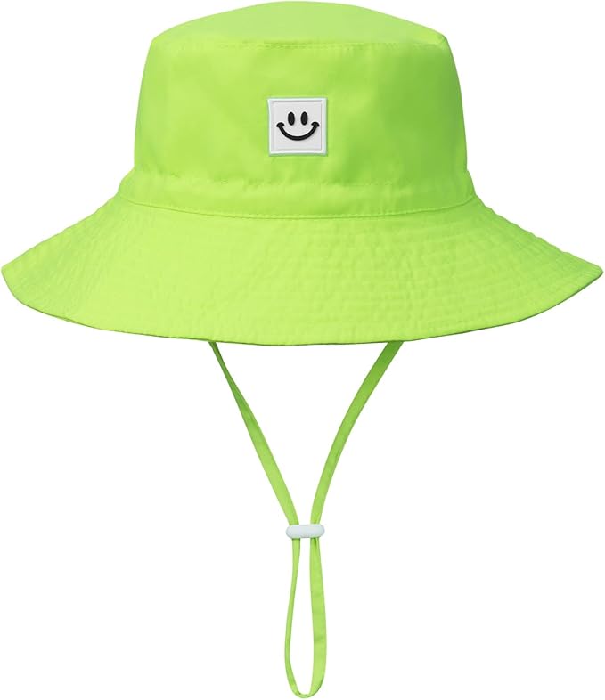 Baby Sun Hat Smile Face UPF 50+ Toddler Bucket Hat by MaxNova