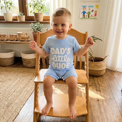 allshope Newborn Baby Boy Summer Outfit Romper Letter Embroidery Short Sleeve - Image 4
