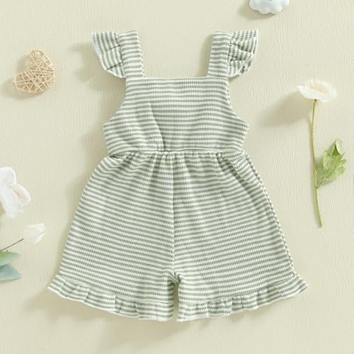 Little Girl Romper Toddler Overalls Summer Bow Jumpsuit Boho Outfit 6M-5T - Image 5