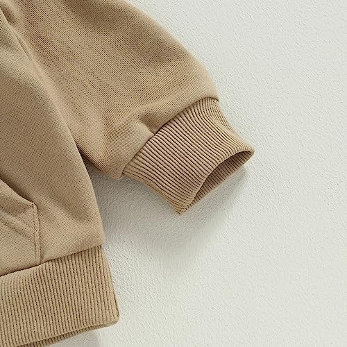Toddler Baby Boy Girl Hoodies Solid Color Long Sleeve Kangaroo Pocket Hooded - Image 5