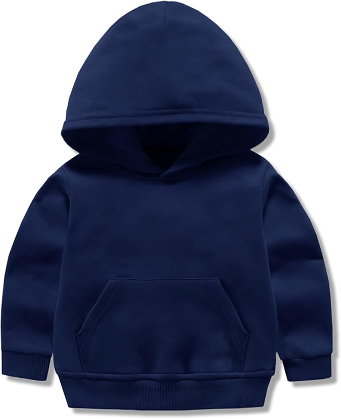 Toddler Boys Girls Sweatshirt Cotton Solid Fall Pullover Hoodie | Long Sleeve by YAGATA