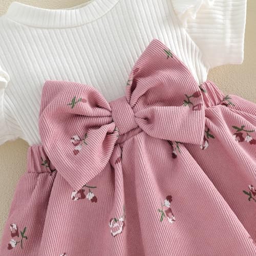 Giraropa Newborn Baby Girl Clothes Smocked Bubble Romper Dress + Socks + - Image 6