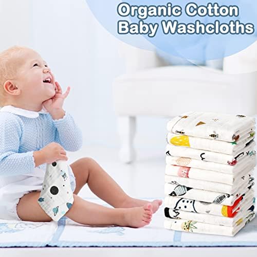 Chumia 20 Pack Muslin Baby Burp Cloths Large 20 x 10 Inches Cotton Baby Burp - Image 6