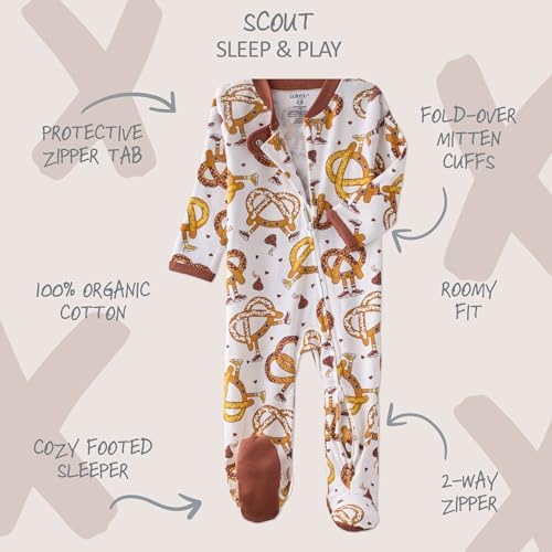 Butterblu Scout Sleep & Play 100% Organic Cotton Footed Zip Front PJs | GOTS - Image 2