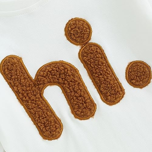 VISGOGO Newborn Infant Baby Boy Oversized Romper Sweater Bodysuits Coming Home - Image 5