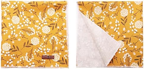 Lionet Paws Flower Dog Bandana, Fabric Yellow Dogs Kerchief - Image 4