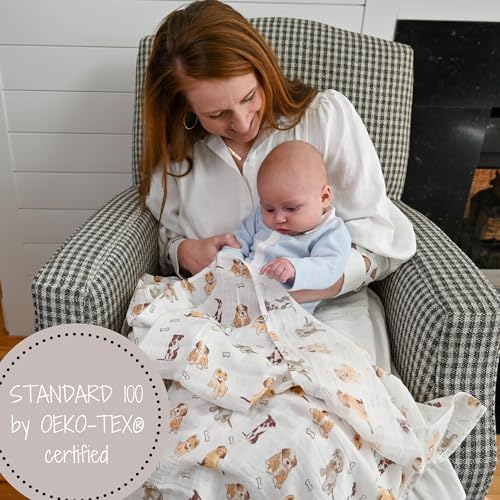 LollyBanks 100% Cotton Baby Blankets 2 Pack, Gentle and Soft Muslin Swaddle - Image 4