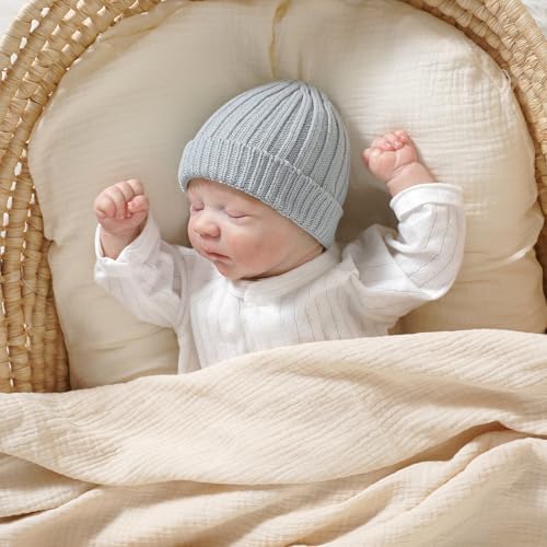 Neiwech Cotton Baby Beanie Hat Infant Newborn Toddler Winter Knitted Warm Skull - Image 2
