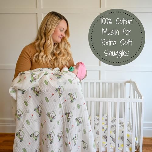 LollyBanks 100% Organic Cotton Muslin Swaddle Blanket, Soft Baby Blankets | 2 - Image 2