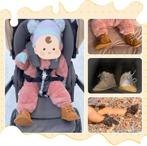 Meckior Baby Booties Newborn Infant Unisex Baby Girls Boys Velvet Rubber - Image 4
