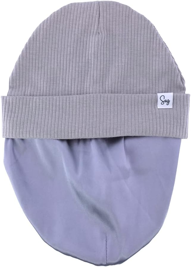 Jersey Beanie Hat for Newborn Baby Boys Girls Silky Satin Lined Hats Bonnet - Image 4