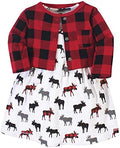Hudson Baby Infant and Toddler Girls Cotton Dress and Cardigan Set by HudsonBaby