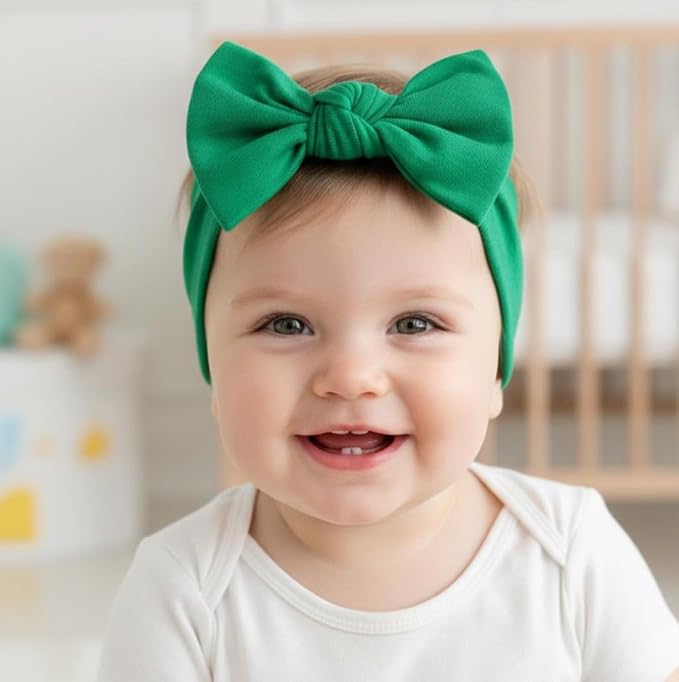 Baby Girl Headbands-Infant, Toddler Cotton Handmade Hairbands - Image 2