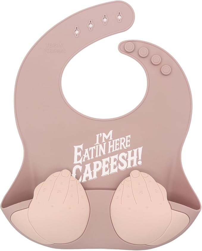 Teasin' Teethers Funny Italian Silicone Baby Bib - Image 2