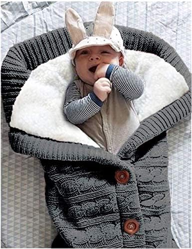 XMWEALTHY Unisex Infant Swaddle Blankets Soft Thick Fleece Knit Baby Girls Boys - Image 2