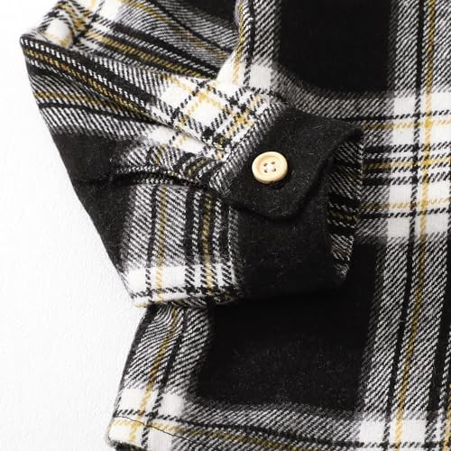 Toddler Baby Boy Long Sleeve Shirt Flannel Buffalo Plaid Shirts Button Down - Image 2