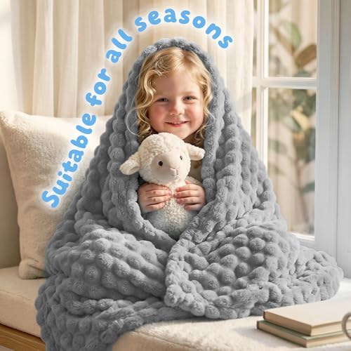 Fleece Baby Blanket for Girls Boys, Soft Cozy Cute Infant Toddler Receiving - Image 2