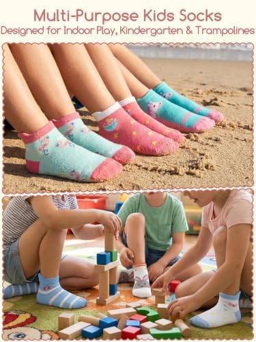 Aroveea Toddler Socks Non Slip Grip Ankle Baby 12 Pack - Image 5