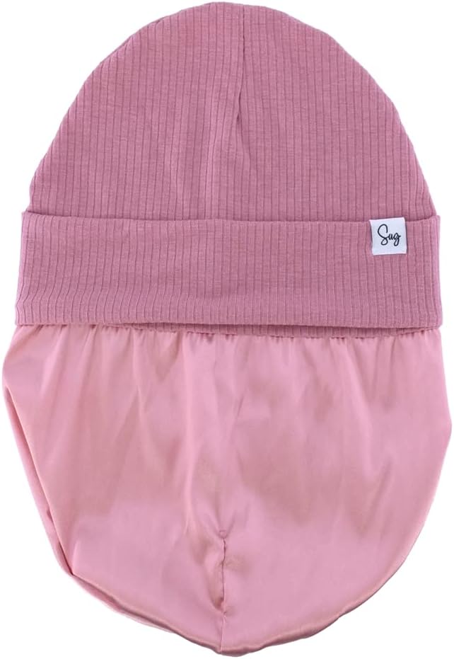 Jersey Beanie Hat for Newborn Baby Boys Girls Silky Satin Lined Hats Bonnet - Image 4