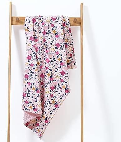 CREVENT Minky Floral Baby Blanket - Image 3