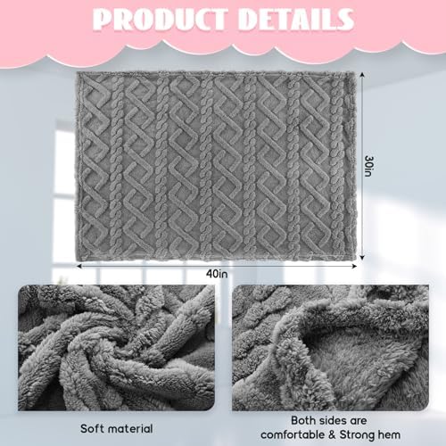 VitalCozy 4 Pcs Fleece Baby Blankets 3D Plush Soft Newborn, Warm Receiving - Image 2
