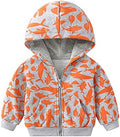 Baby Toddler Boys Dinosaur Hooded Zip Jacket Casual Outerwear Active Sweatshirt by Azalquat