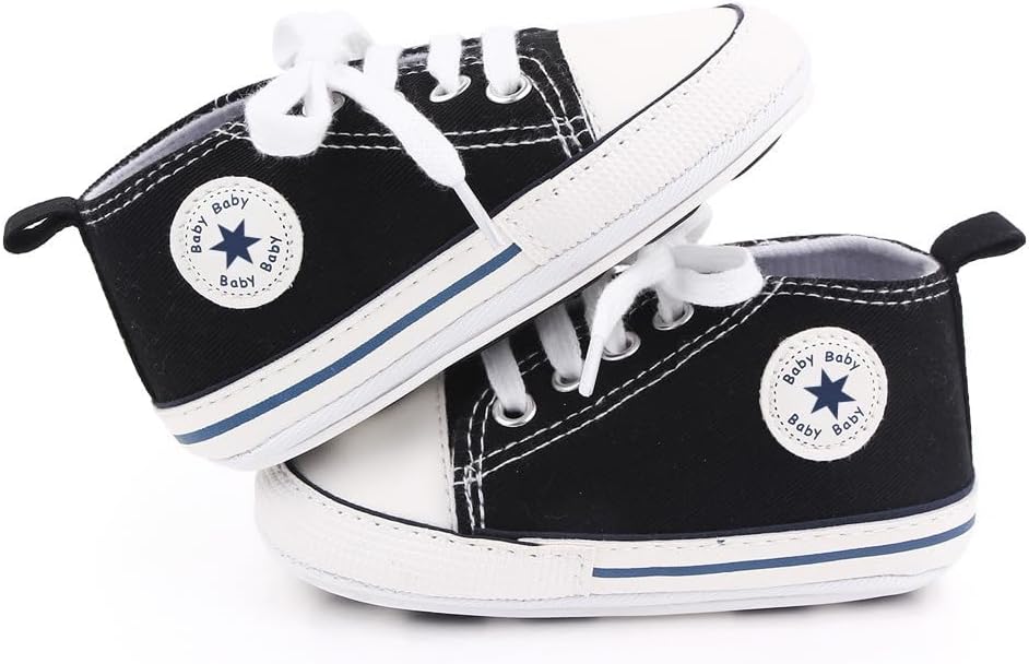 Unisex Baby Girls Boys Canvas High-top Shoes, Newborn Infant Anti-Slip Soft - Image 6