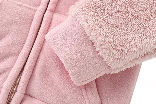 Toddler Winter Coats Baby Boys Girls Fuzzy Sherpa Fleece Jackets - Image 4