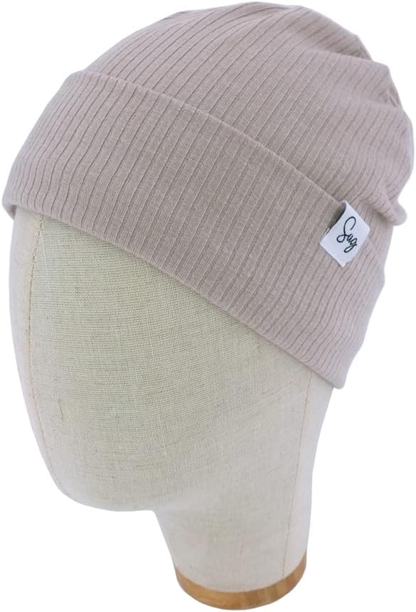 Jersey Beanie Hat for Newborn Baby Boys Girls Silky Satin Lined Hats Bonnet - Image 2