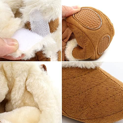 Ohwawadi Infant Baby Boots Boys Girls Cozy Fleece Slippers Snow Boots Winter - Image 2