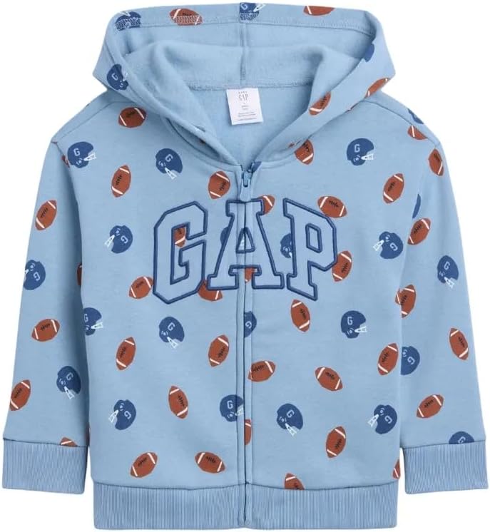 GAP Baby Boys' Playtime Favorites Logo Full Zip Hoodie Hooded Sweatshirt by GAP