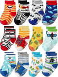 Aroveea Toddler Socks Non Slip Grip Ankle Baby 12 Pack by Aroveea