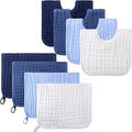Tatuo 8 Pcs Baby Muslin Bibs & Burp Cloths 6 Absorbent Layer 100% Cotton Unisex by Tatuo