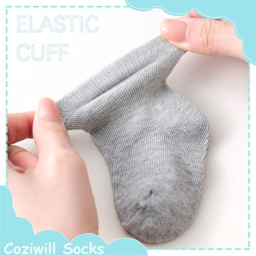 Baby Socks Infant White Crew Socks Baby Girls Soft Newborn Dress Sock Boys - Image 5